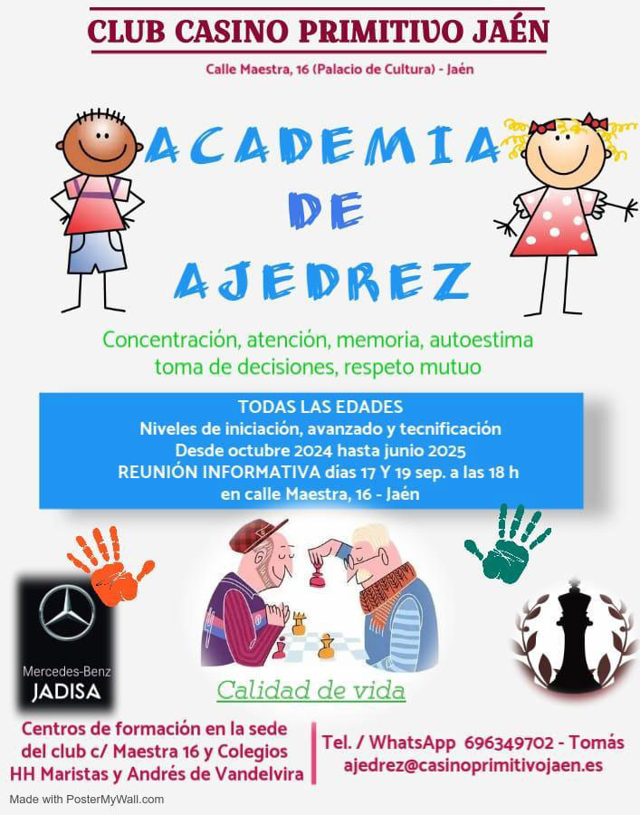 Cartel Academia De Ajedrez